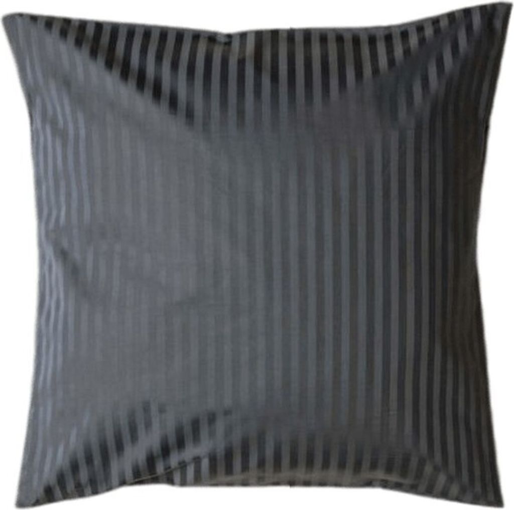 Belledorm - gestreift - Kissenhülle "Hotel" BM446 (66 cm x 66 cm) (Holzkohle)