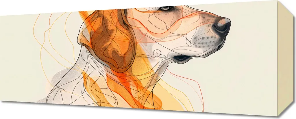 Image 50 x 20 cm Contour de profil - Impression haute définition XL