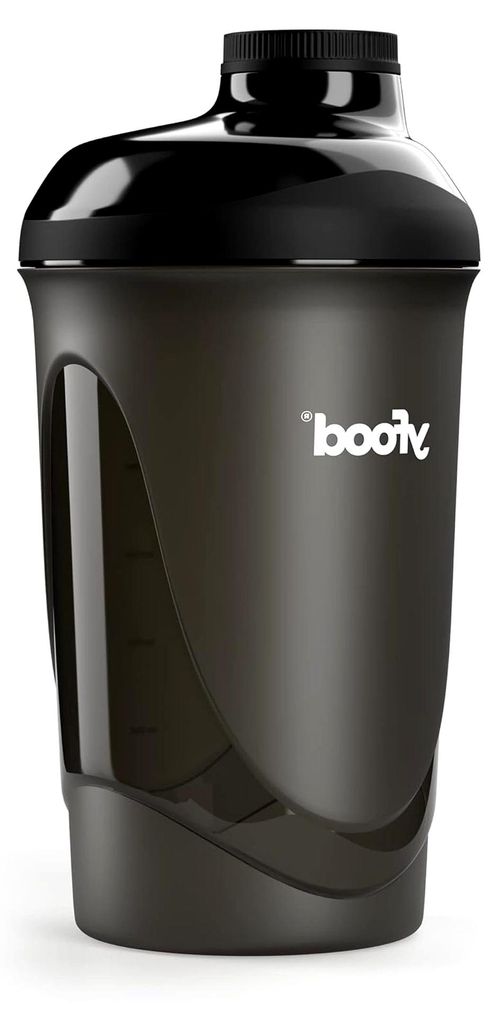 Eiweiß Shaker mit hochwertiger Mischfunktion und Infusionssieb, Schwarz, 600 ml Fassungsvermögen