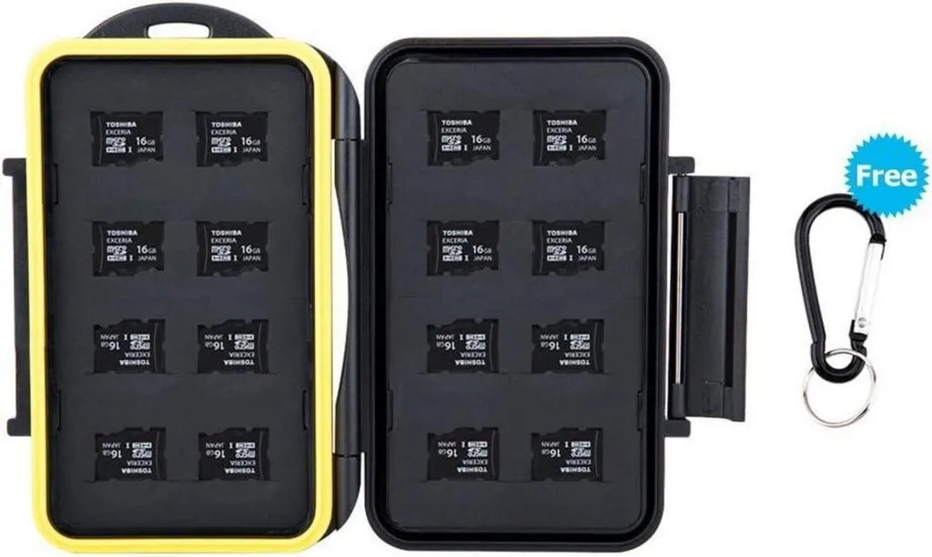 Rangement pour 16 Cartes Micro SD Idéal Voyage - Étui Étanche pour Photo