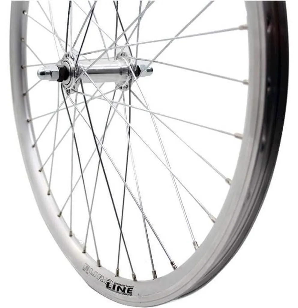 Roue avant Roland 24 x 1,75 V-profil en alu argent pour vélo de ville