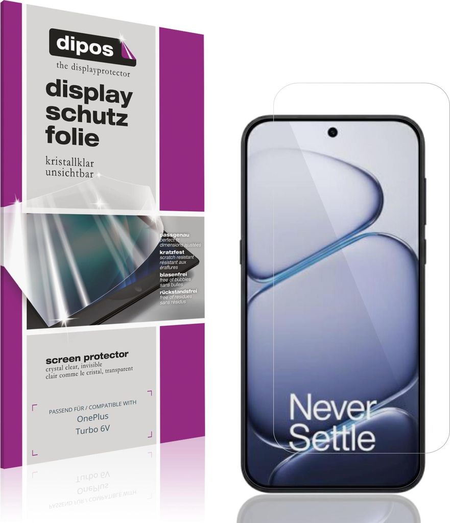 4x Schutzfolie für OnePlus Turbo 6V klar Displayschutzfolie Folie Display Schutz dipos