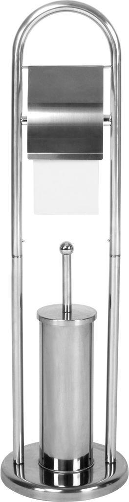 AQUAMARIN Stojanová WC súprava 81 x 22 x 22 cm, strieborná Obrázok produktu 