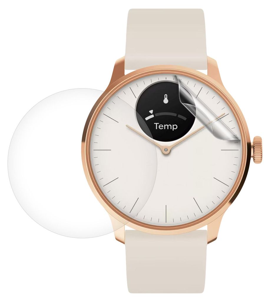 kwmobile 3x Transparente Displayschutzfolie kompatibel mit Withings Scanwatch Light 37mm - Schutzfolie für Fitness Tracker Displayschutz