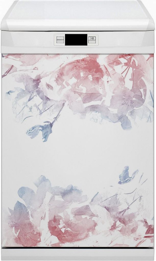 Dekorative Magnetmatte Küche Geschirrspüle 45x80 cm Magnet für Spülmaschine - Pastellrosen