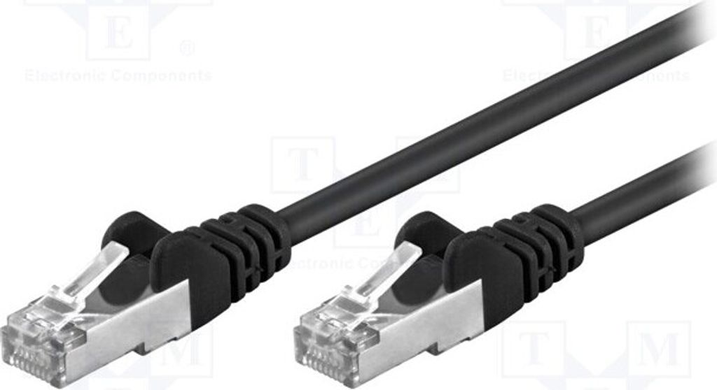 1x 5e 2 68656 RJ45-Kabel PVC schwarz 10m