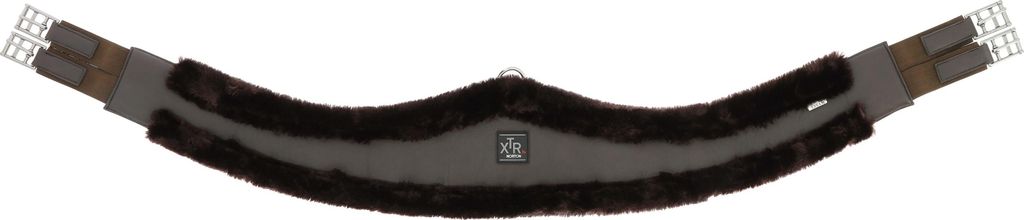 NORTON XTR Sattelgurt Kunstlammfell für empfindliche Pferde, Farbe:havana, synethisches Schaffell ecru, Größe: 145 cm