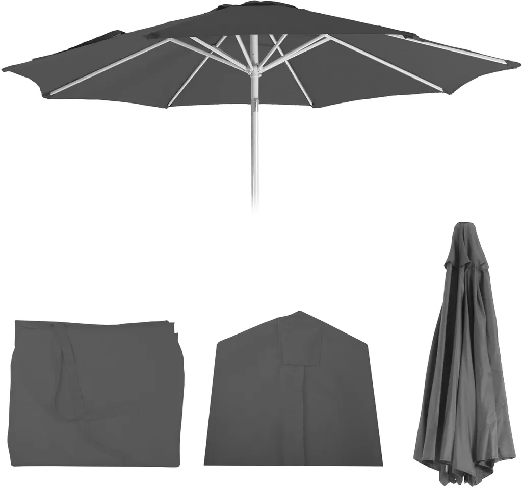 Telo Ricambio Ombrellone N18 Antracite Ø 2,7m | Tessuto Idrorepellente