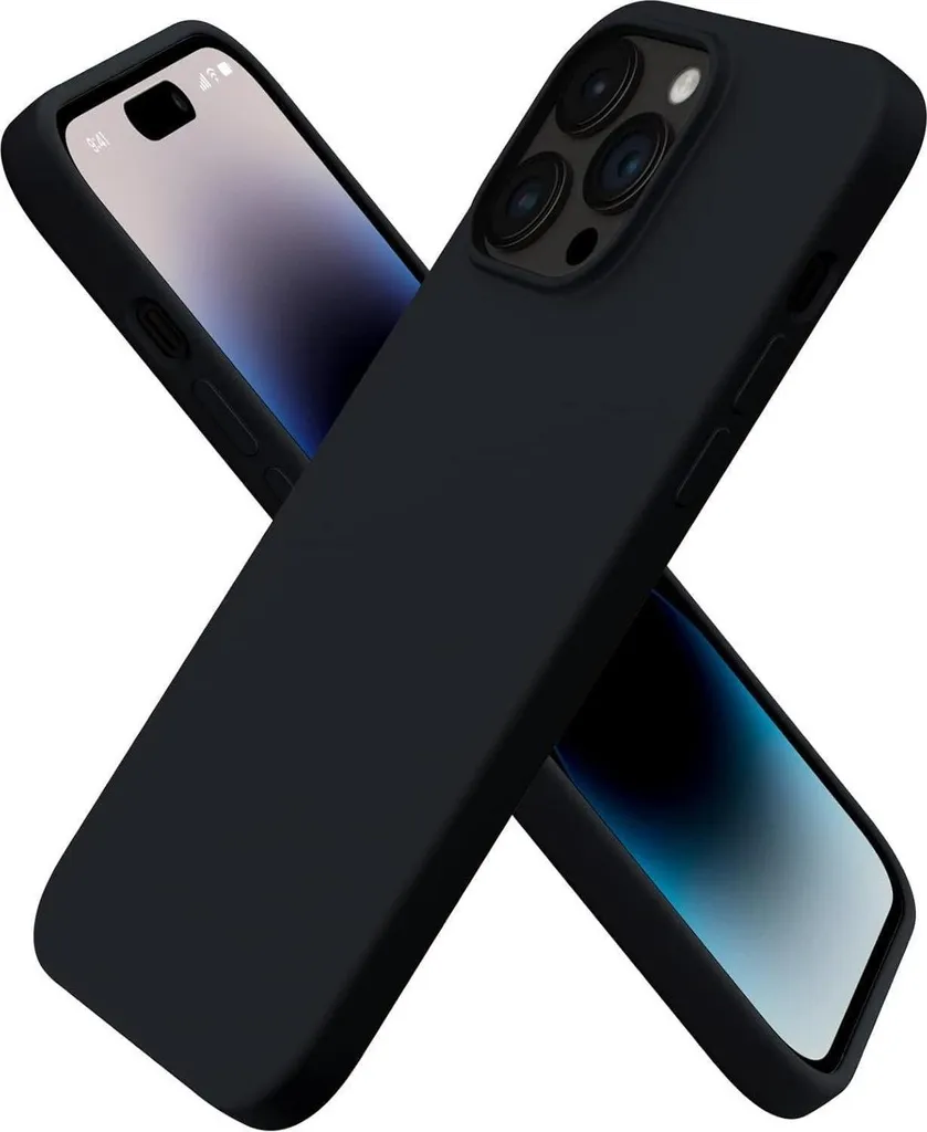 Custodia iPhone 14 Pro Max ORNARTO Silicone Liquido Mezzanotte - Shop Online