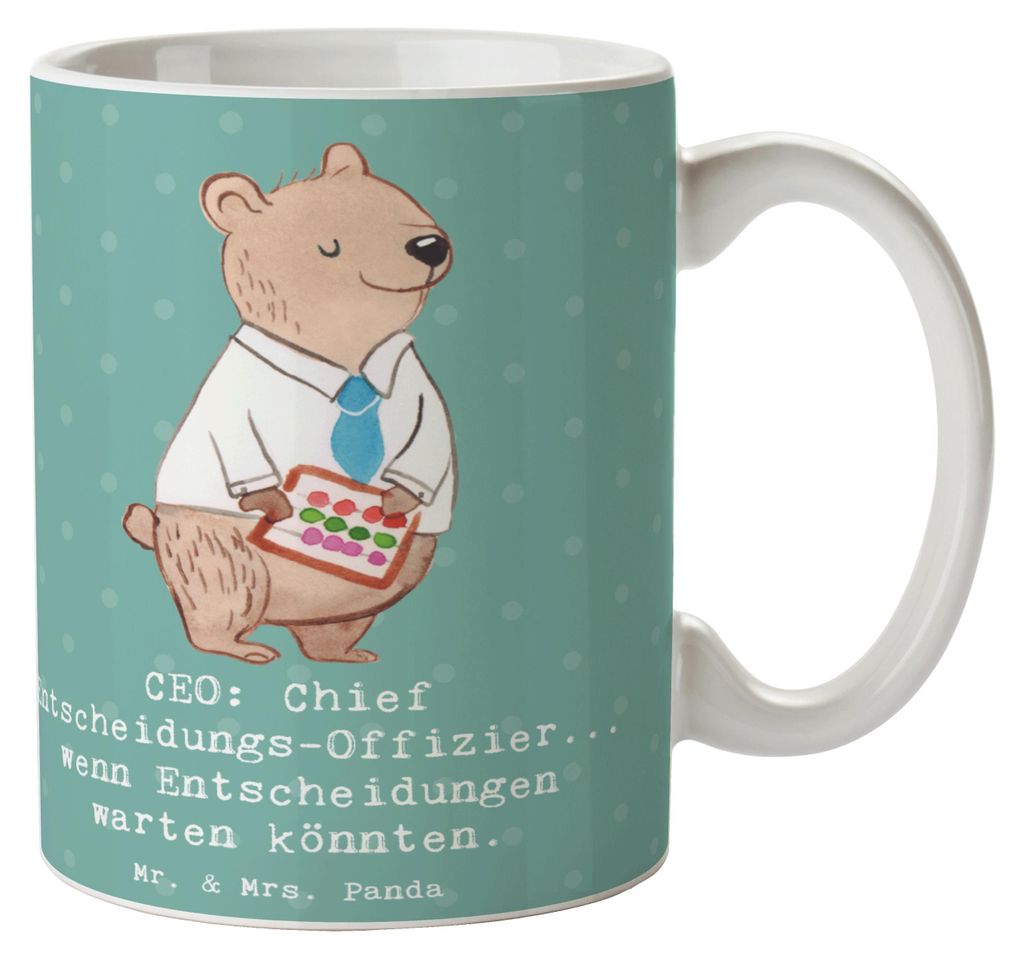 Mr. & Mrs. Panda Becher CEO Entscheidungen - Meeresbrise - Geschenk, Tasse, Bedruckte, Humor, kaffeebecher bedruckt, Management, hochwertige, Gesch...
