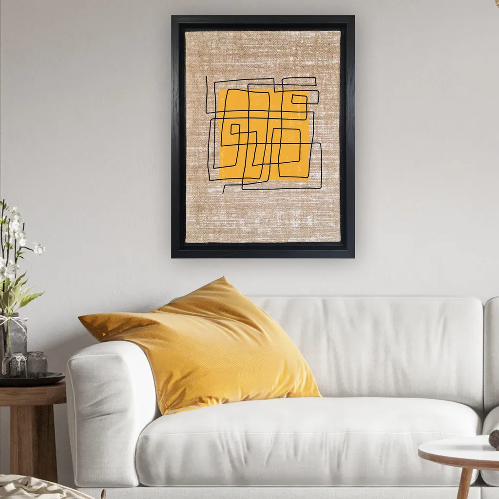 Décoration Murale en Toile de Jute 46x66 cm Wallity - Tableau Multicolore