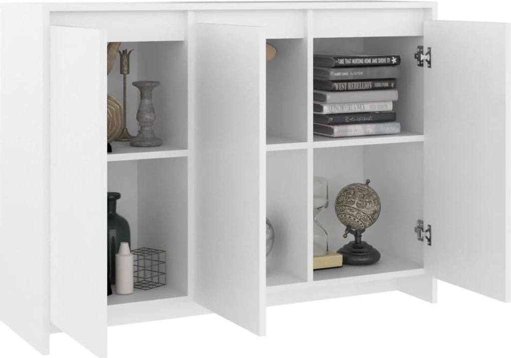 vidaXL Sideboard blanc 102x33x75 cm bois composite Image du produit 
