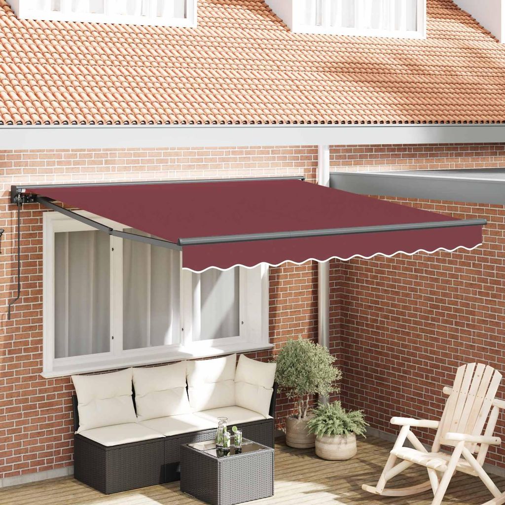 Maison Exclusive - Markisenrahmen Bordeauxrot 300 x 250 cm