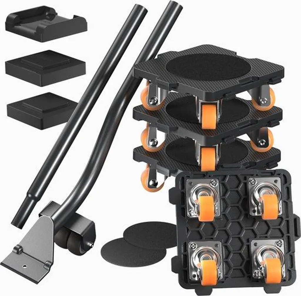 Roulettes pour meubles en TPE souple rotation 360° kit haute résistance