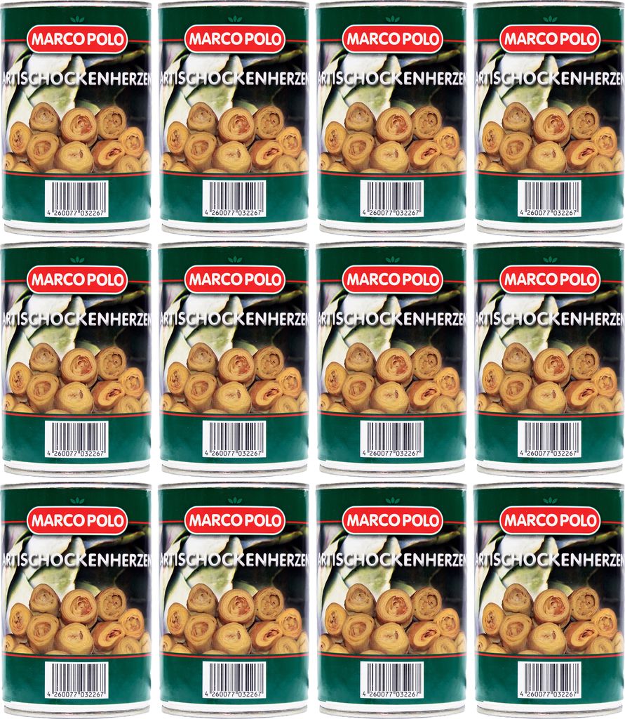 Food-United ARTISCHOCKEN-HERZEN eingelegt Dose-Konserve 12x Füllm 390g ATG 240g
