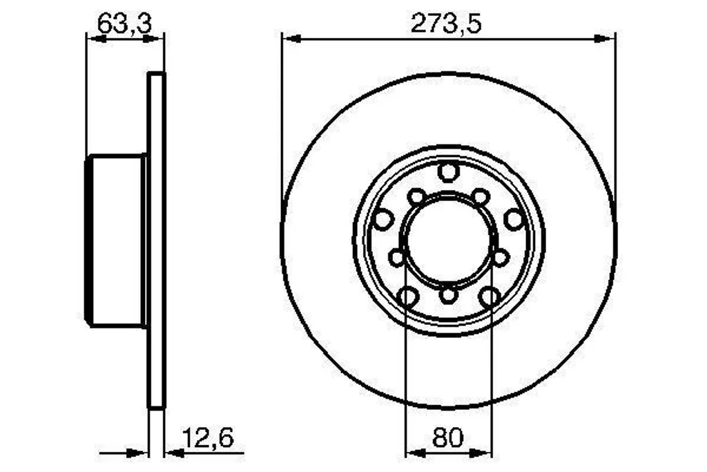 Disques de Frein BOSCH 0986478057 Haute Résistance pour W114 Coupé MB