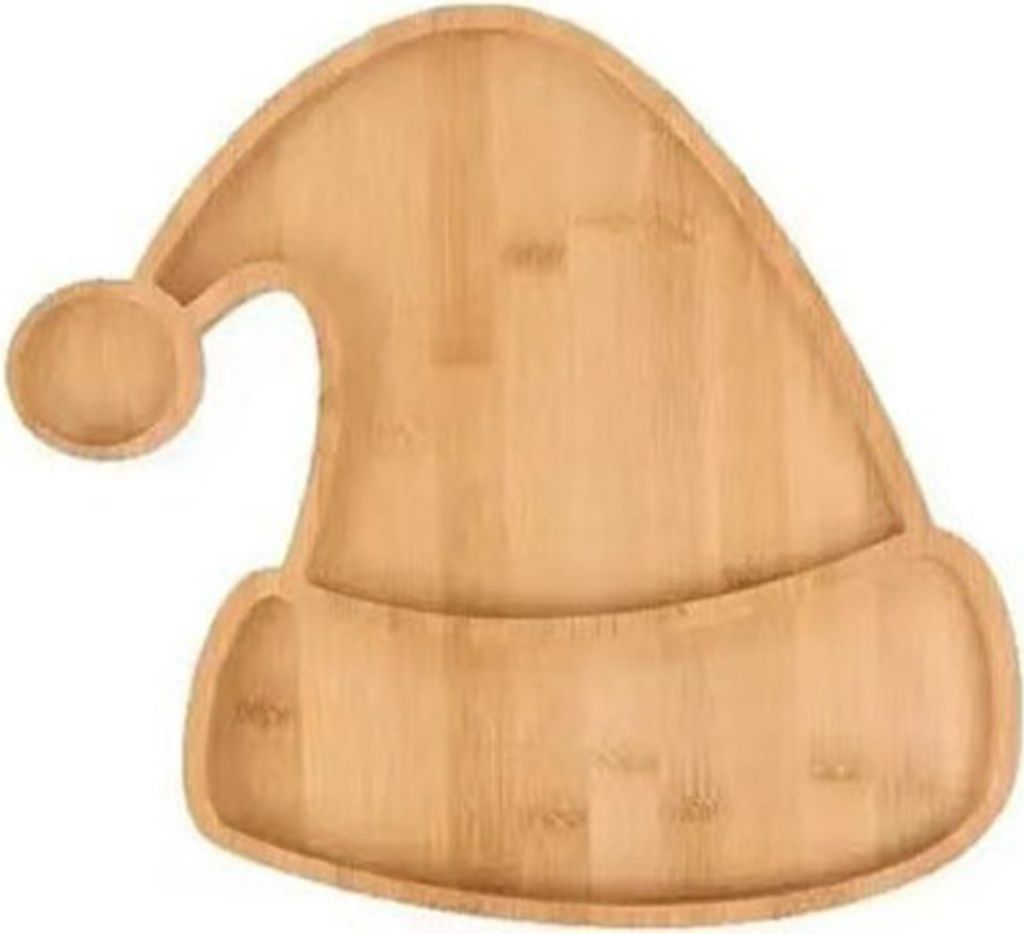 Weihnachtsbaum-Holztablett, Cartoon-Hut, Elchform, rustikales Bauernhausdekor, multifunktionaler Aufbewahrungshalter für Snacks, Schmuck, Obst, Se...