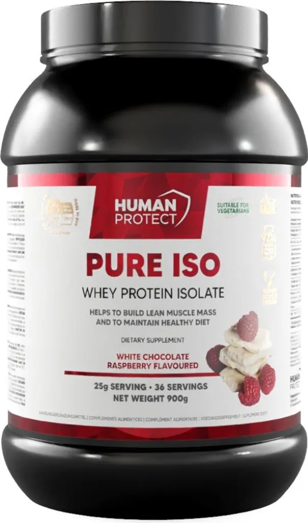 Isolat de Protéine Digestion Facile Pure Iso Chocolat Blanc Framboise