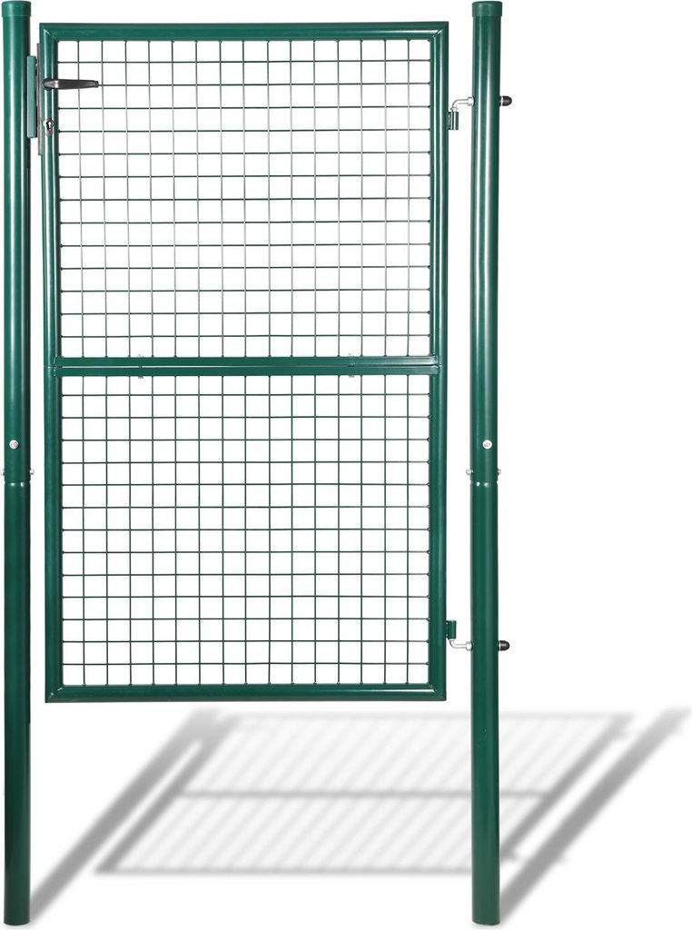 Faziango Gartentor 150x100cm Gartentür verzinkter Stahl abschließbar, Hoftor Zaun Inkl. Schloss Tür, Tor, Zauntor, Zauntür, Gartentür, Gartenz...