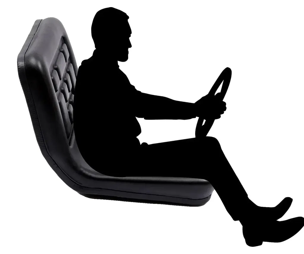 Fauteuil de tracteur étanche noir réglable pour engins de chantier