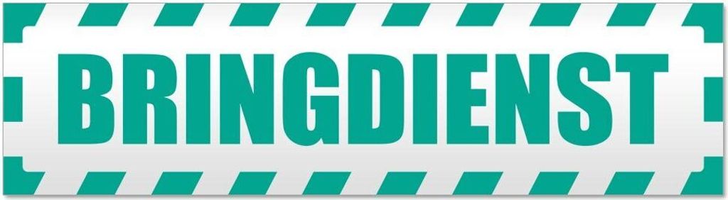 Kiwistar - Autoaufkleber - Türkis - 20 x 5,3 cm - Bringdienst gestreift - Hinweis Aufkleber Sticker für Auto, Kfz, Fahrrad, PKW, LKW