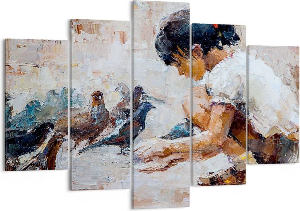 Bild auf Leinwand - Leinwandbild - Kind Vogel Karma - Produktbild 