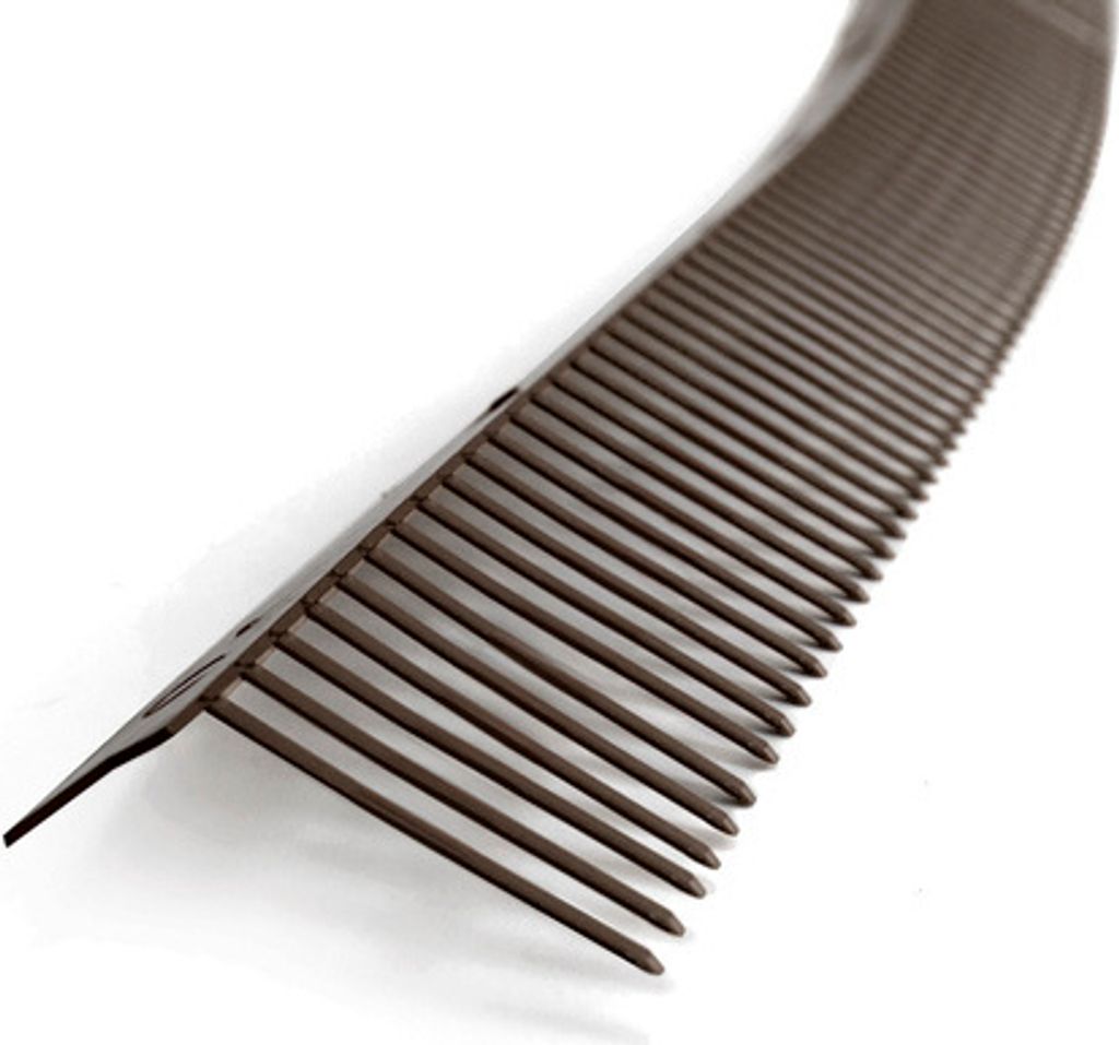 Traufenkamm Dachartikel Traufkamm Lüftungskamm 60mm Spatzenkamm 1m BRAUN 1m