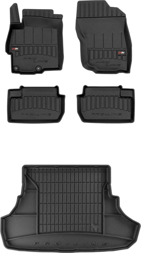 FROGUM Gummimatten Auto Fußmatten + Kofferraummatte für Mitsubishi Lancer VIII