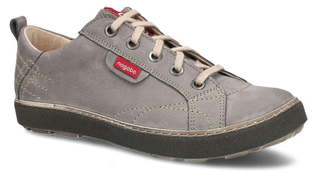 nagaba Halbschuhe Damen Lederschuhe Frauen Schnürschuhe, Grau, 40