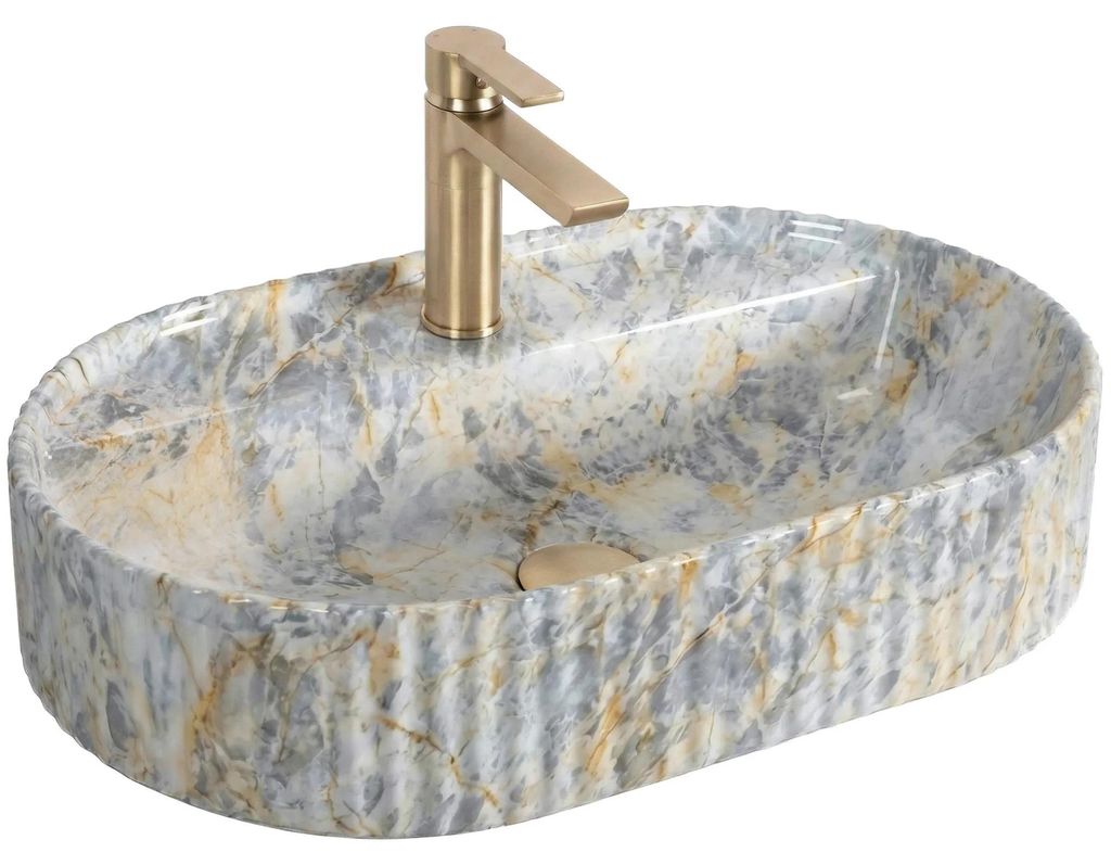 Aufsatzwaschbecken Rea Marcela 60 Ruststone Grau, Produktbild 