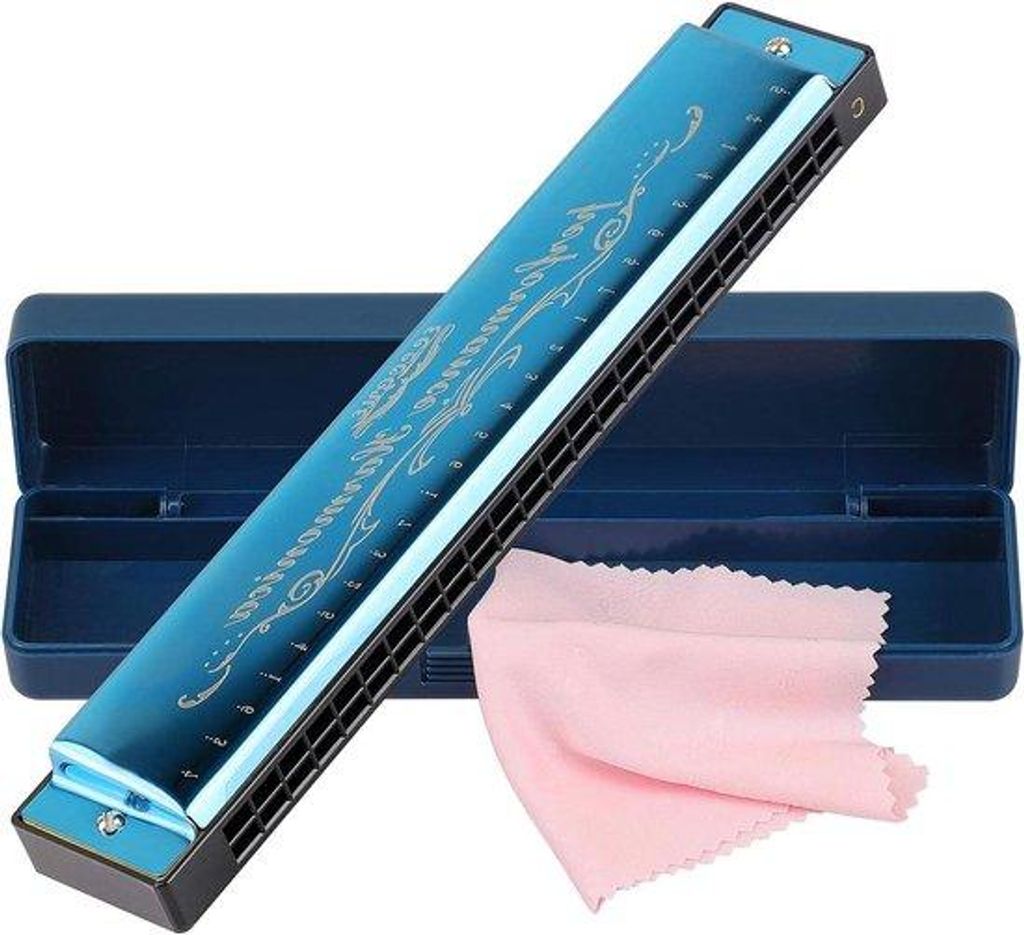 Harmonika - Chromatische - 24 Gaten - Fosforbronzen - 18 cm