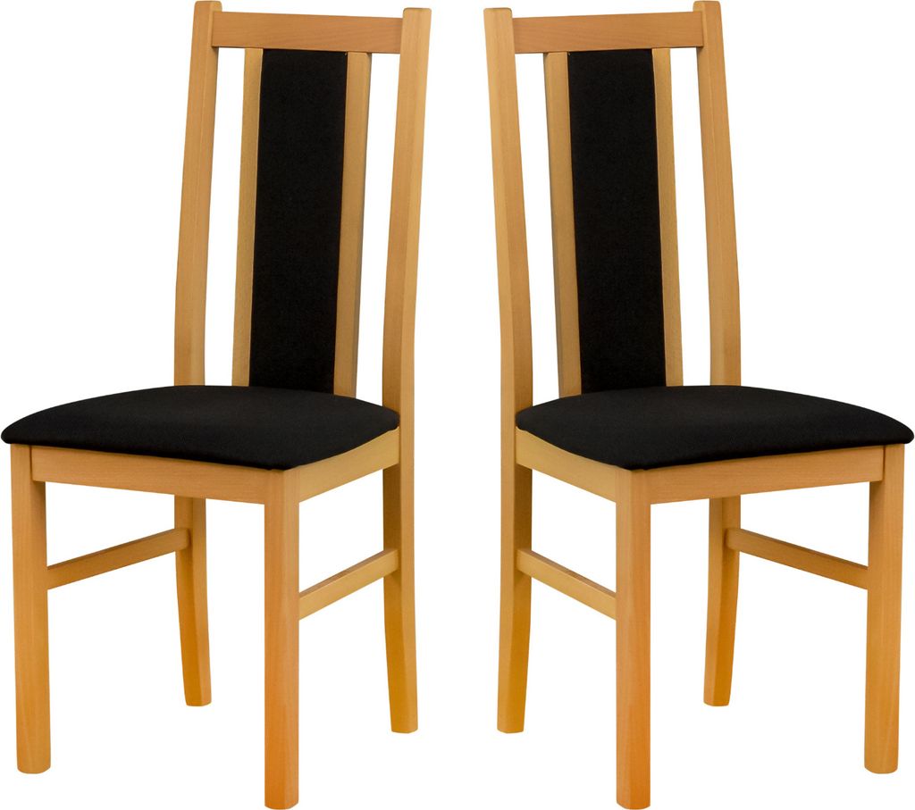 LeafDesign Esszimmerstühle Holz - Stuhl Buche Massiv - Stühle Esszimmer 2er Set - Holzstuhl - Esstischstühle - Küchenstühle 2er, Set BOS 14, g...
