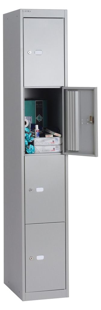 Bisley Garderobenschrank Office - Farbe: Lichtgrau Produktbild 