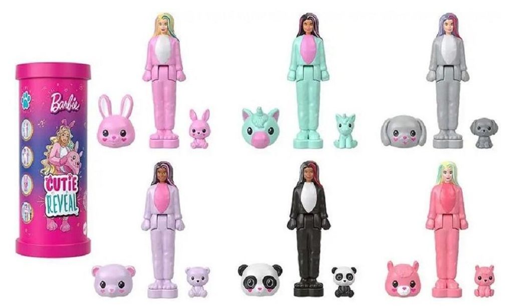 Mini BarbieLand Cutie Reveal Überraschungsfigur Blind Bag 4 cm, Sammelfigur mit Behälter und Haustier, zufällige Auswahl, Spielzeug Geschenk ab ...