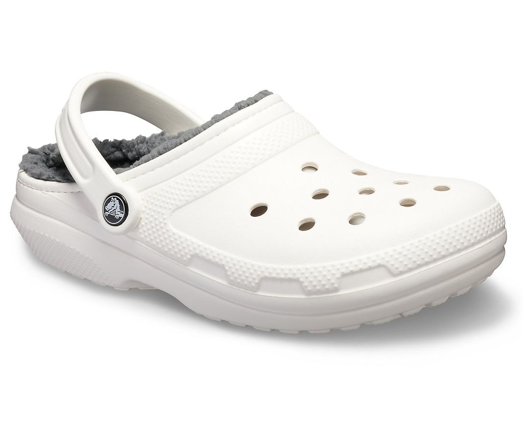 crocs Classic Lined Clog Weiß / Grau Croslite Größe: 38/39 Produktbild 