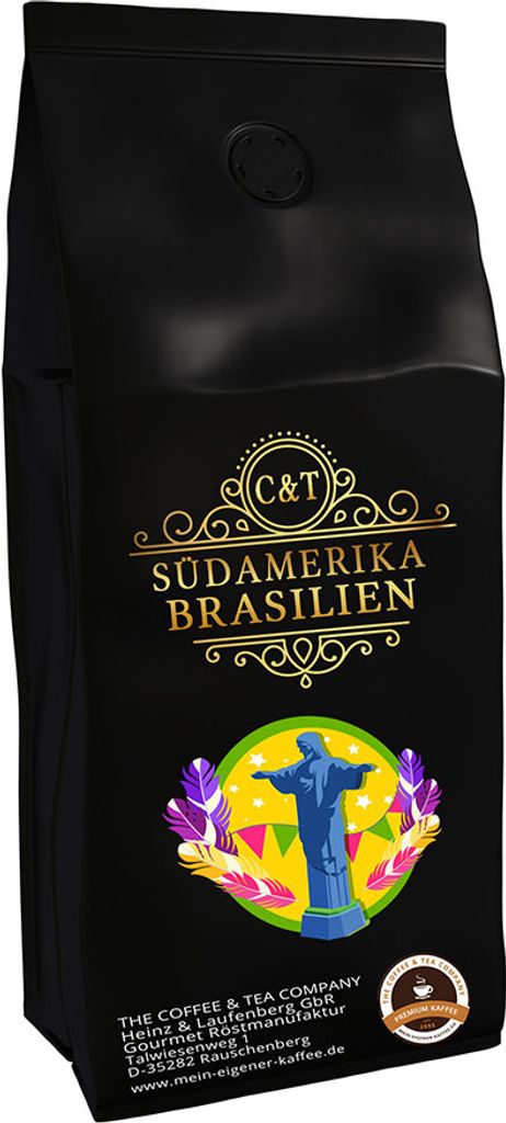 Länderkaffee Aus Südamerika - Brasilien (Gemahlen,1000g) - Spitzenkaffee - Säurearm, Schonend Und Frisch Geröstet