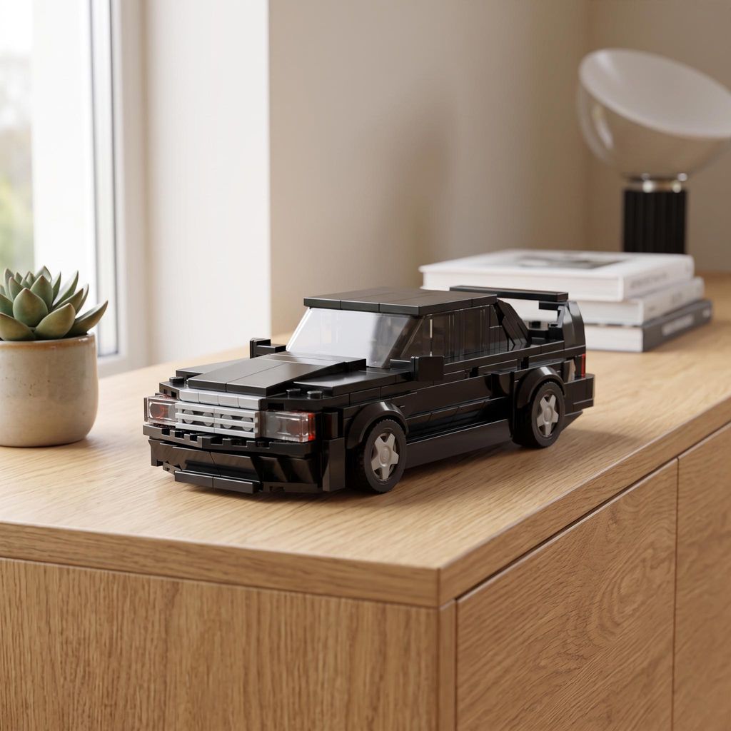 BlockBuddie™ MOC Klemmbaustein Rennwagen E190 EVO Produktbild  KI-generiertes Bild