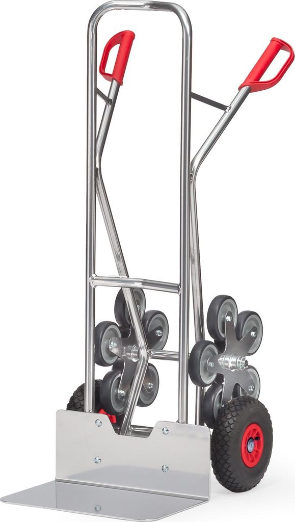 fetra Alu-Treppenkarre, Schaufel 480 x 300 mm, Lufträder 260 x 85 und Radsterne
