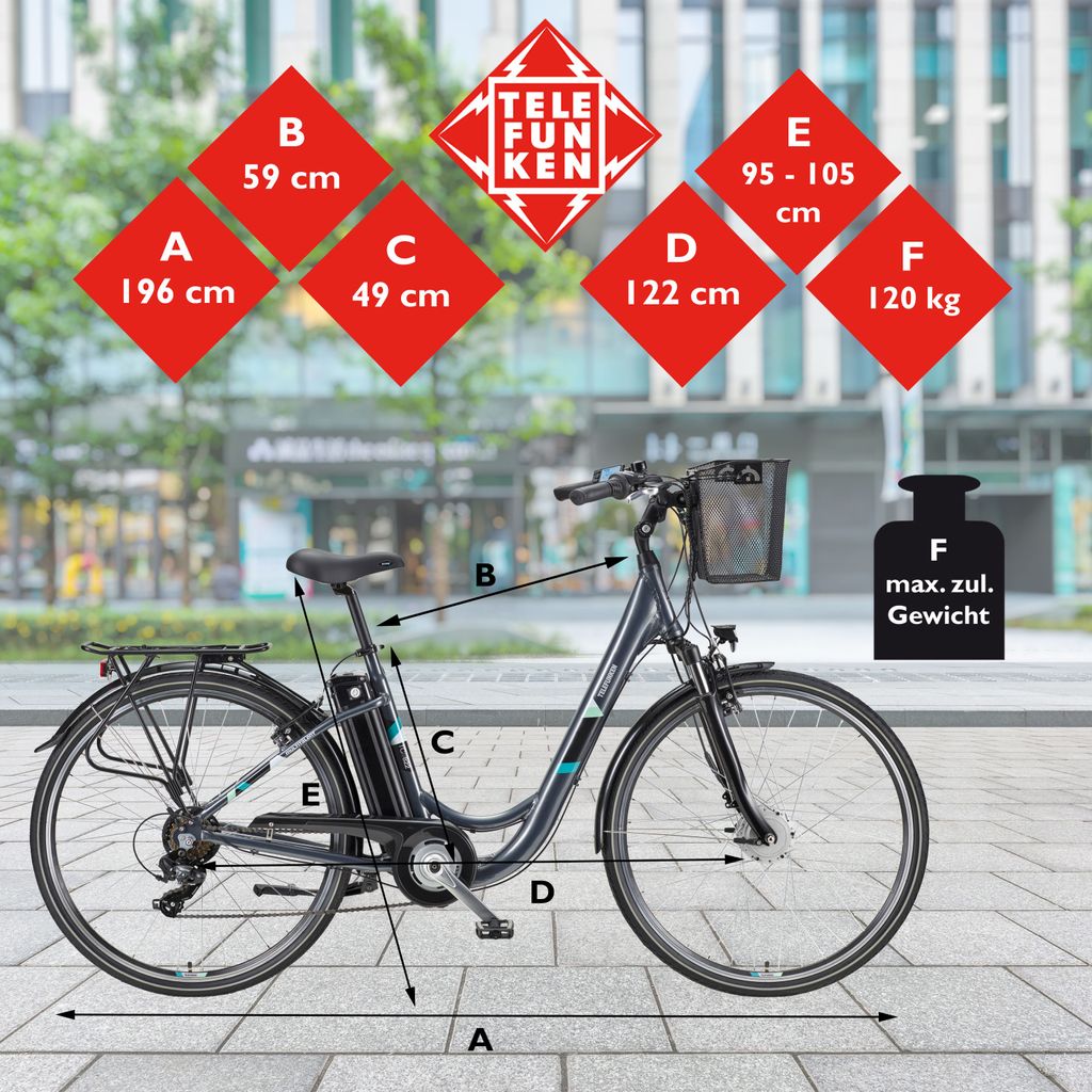 Telefunken City E-Bike für Damen und Herren | Produktbild 7