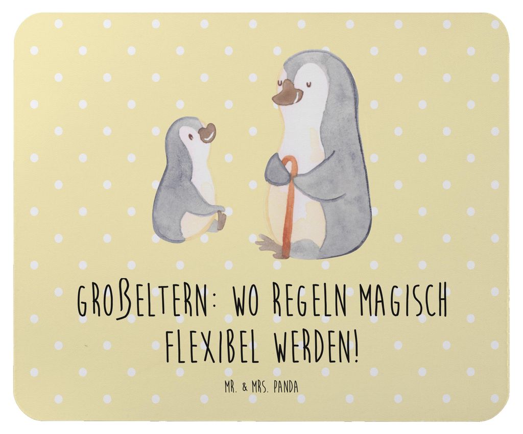 Mr. & Mrs. Panda Mauspad Großeltern Magie - Gelb Pastell - Produktbild 
