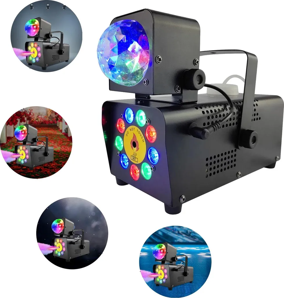 Machine à fumée pour fête et mariage avec éclairage LED 12 couleurs unique