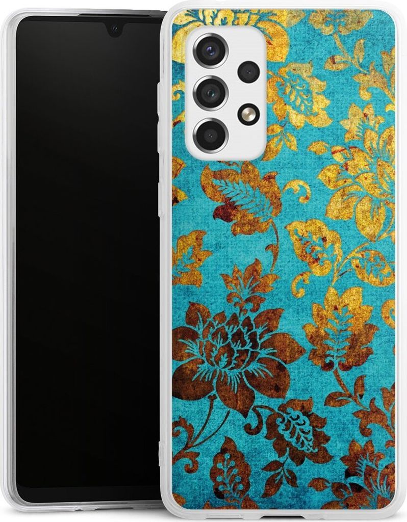 DeinDesign Handyhülle für Samsung Galaxy A33 5G Silikon Hülle Case Smartphone Schutzhülle Blumen Ornamente Vintage