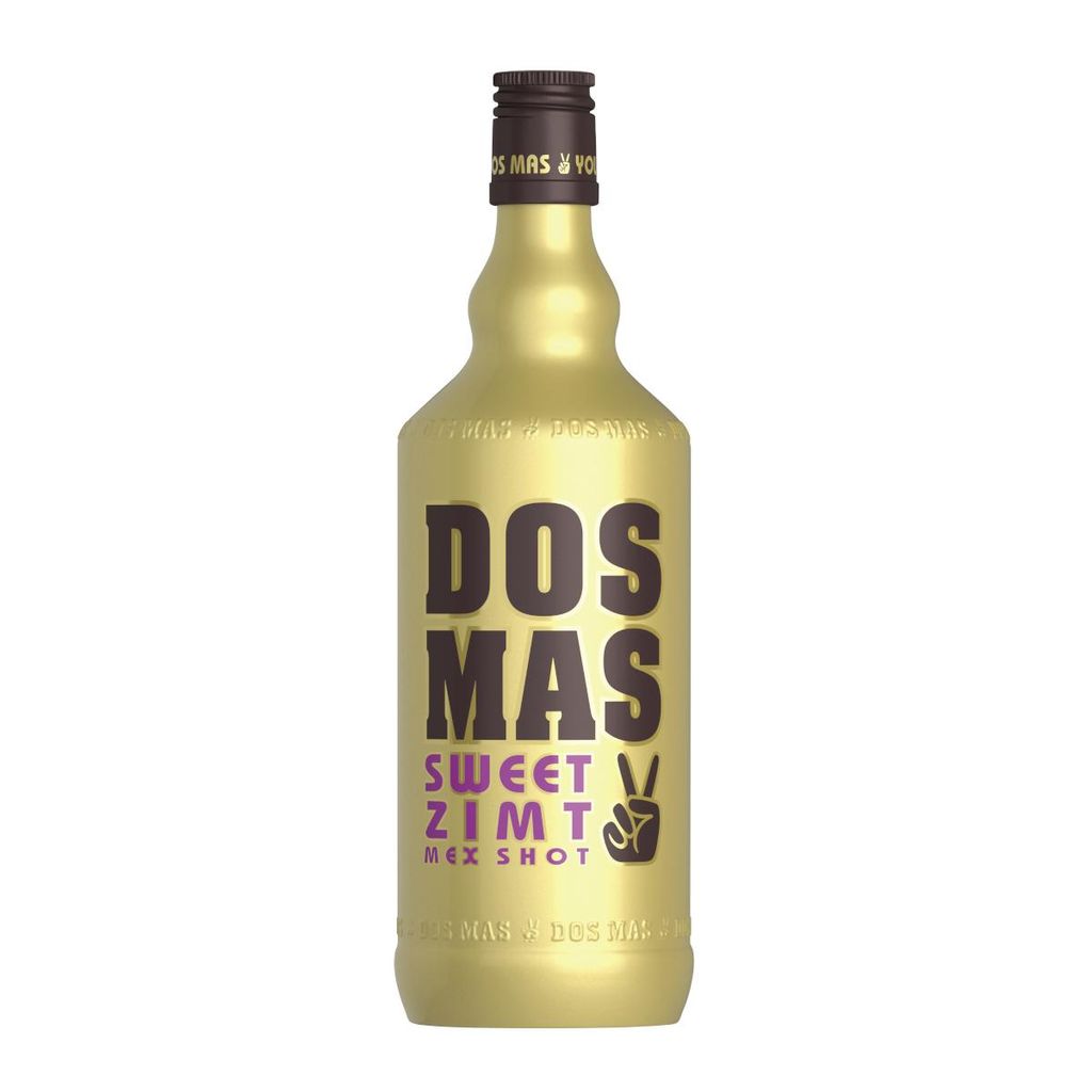 Dos Mas Mex Shot goldfarbener Zimtlikör verfeinert mit Tequila 700ml