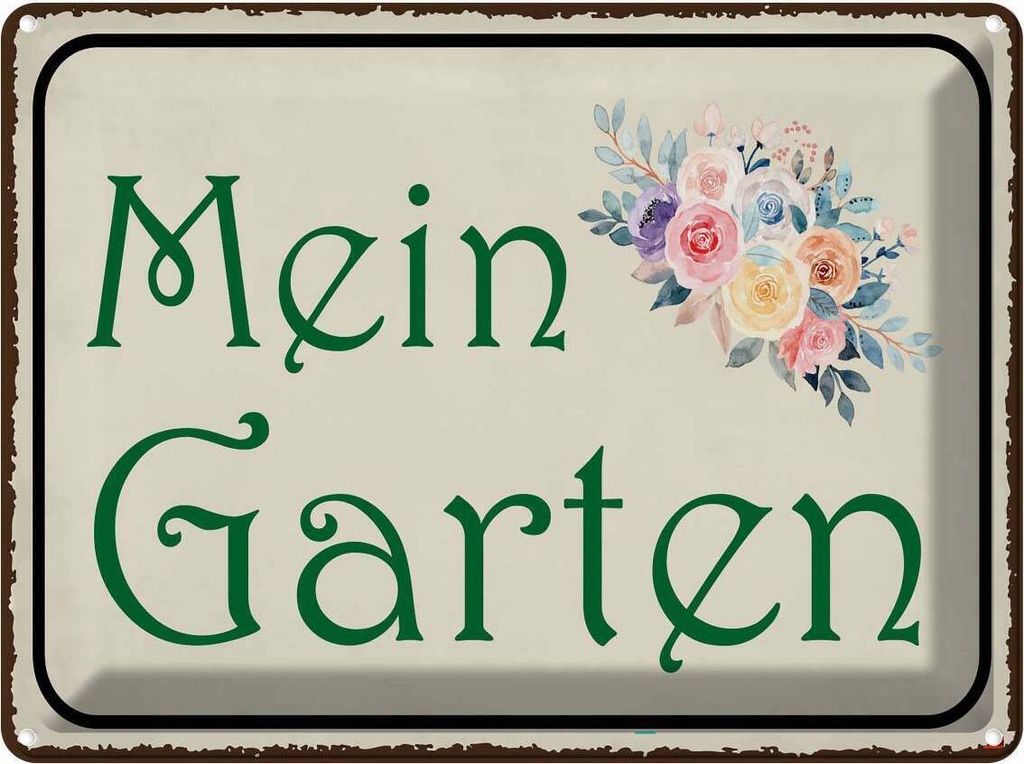 vianmo Blechschild 30x40 cm mein Garten Geschenk