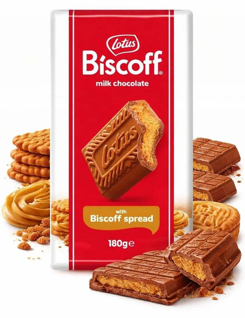 Lotus Biscoff Milchschokolade mit knusprigen Biscoff Produktbild 
