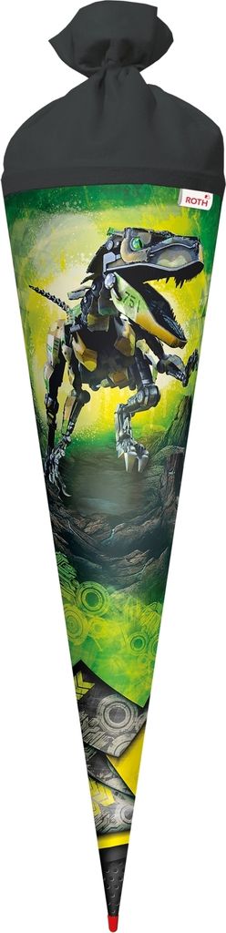 ROTH Schultüte groß Robo-Rex 70 cm rund Rot(h)-Spitze Produktbild 