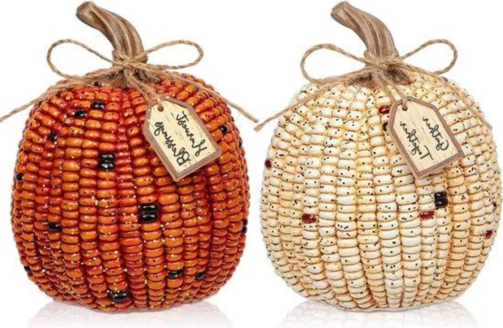 Centre de Table Automne Citrouille Maïs pour Déco Thanksgiving Maison
