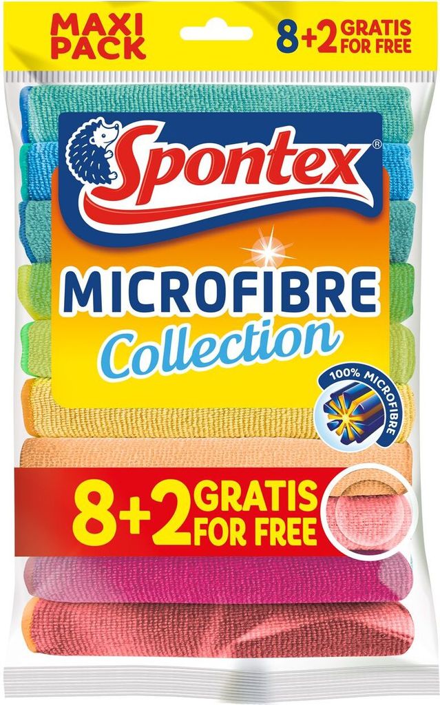 Univerzálne utierky Spontex z mikrovlákna Balenie 10 ks Obrázok produktu 