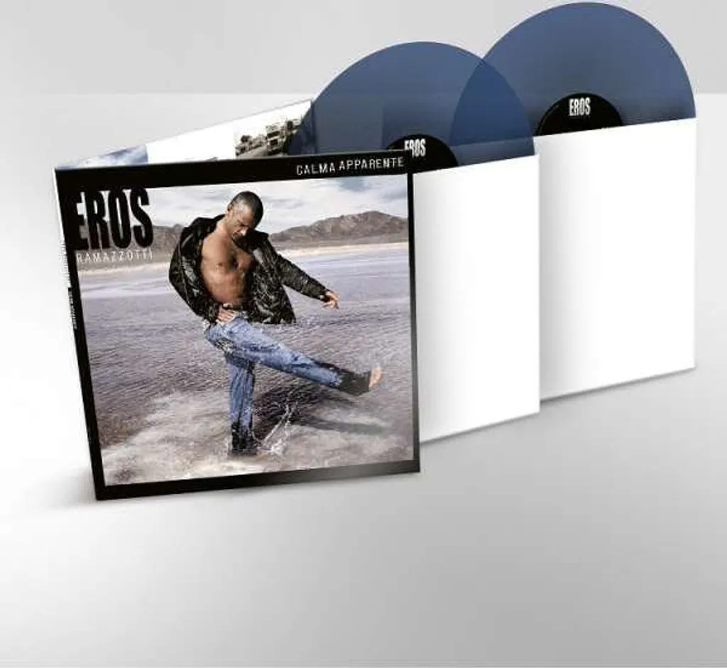 Vinyle Bleu Eros Ramazzotti Calma Apparente avec Son Remasterisé