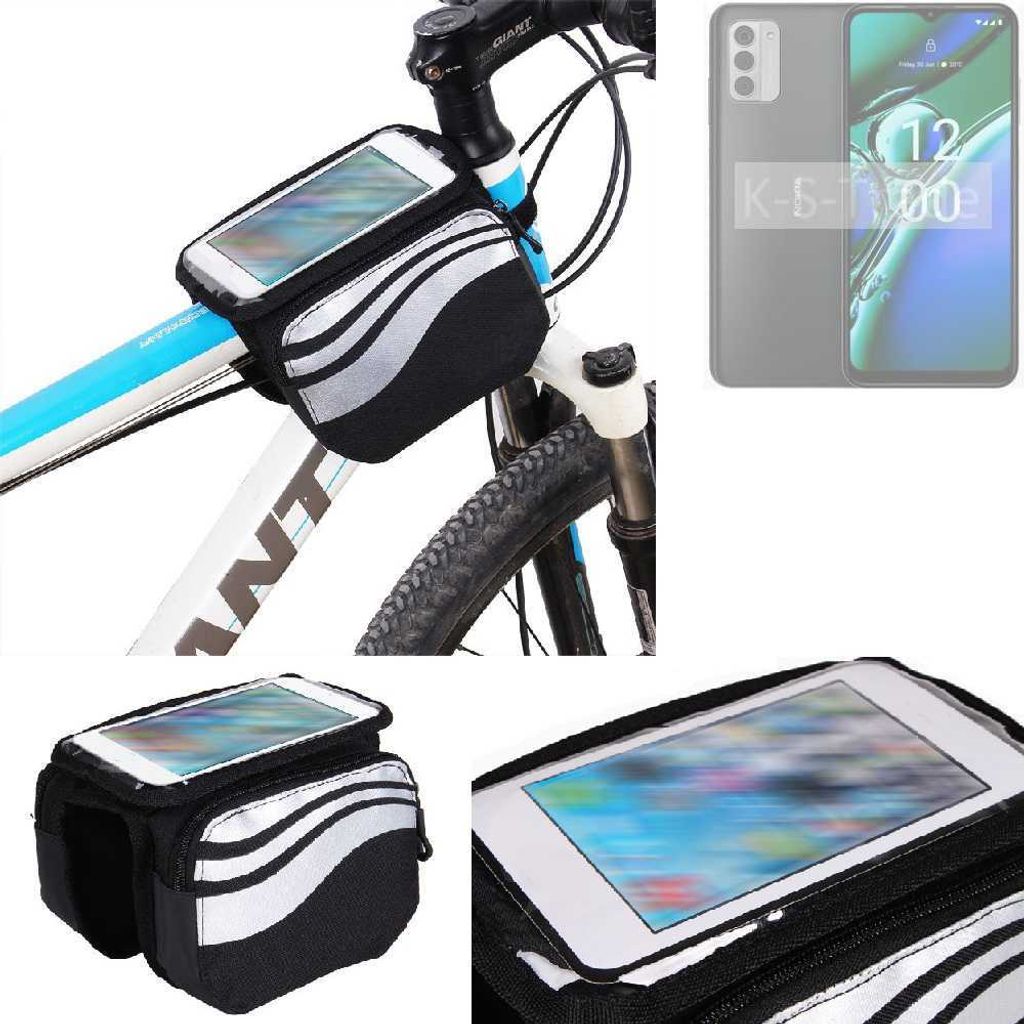 K-S-Trade Rahmentasche Fahrrad-Halterung kompatibel mit Nokia G42 Rahmenhalterung Fahrrad Handyhalterung Fahrradtasche Handy Smartphone Halterung Bike